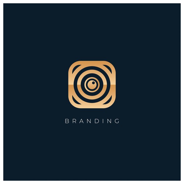 Concepto de logotipo de producción multimedia de medios digitales