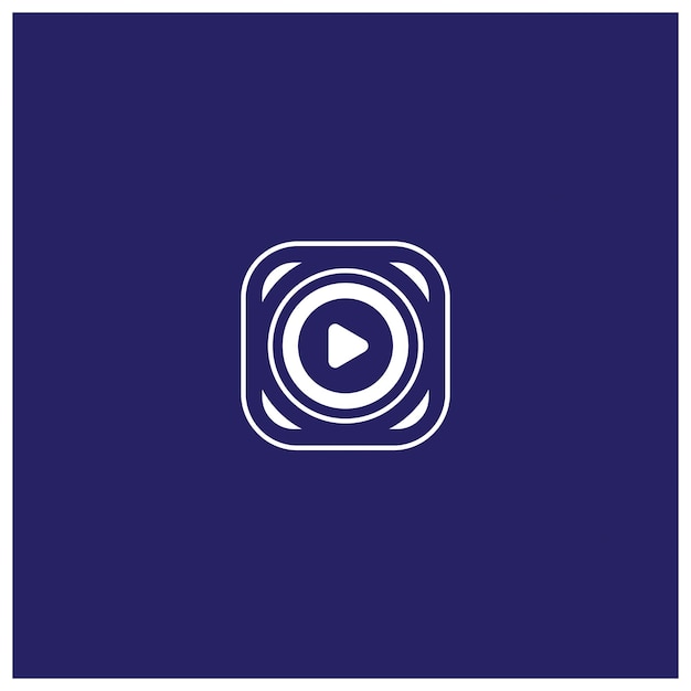 Concepto de logotipo de producción multimedia de medios digitales
