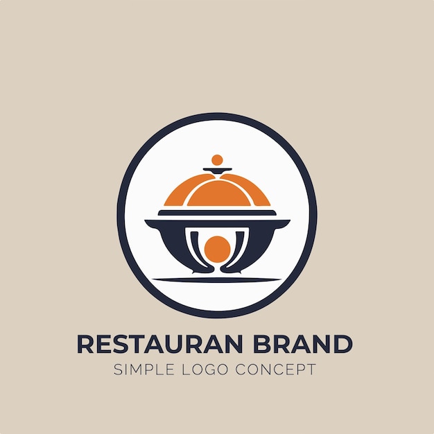 Concepto de logotipo de restaurante para empresa y marca
