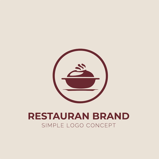 Vector concepto de logotipo de restaurante para empresa y marca