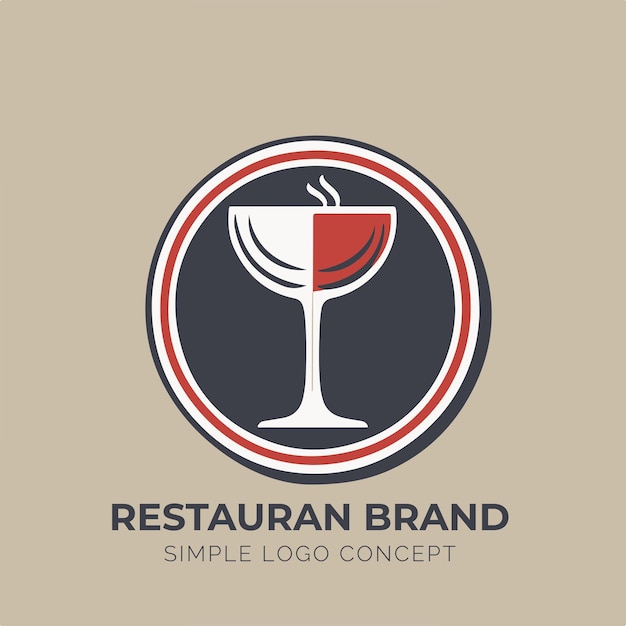 Concepto de logotipo de restaurante para empresa y marca