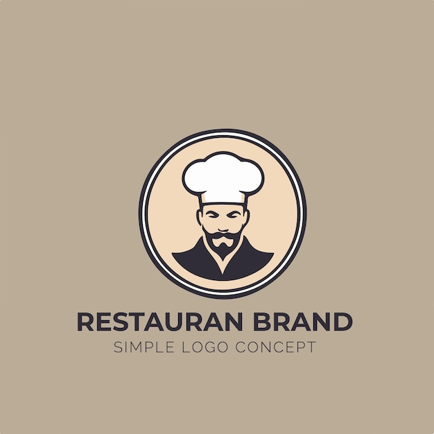 Concepto de logotipo de restaurante para empresa y marca