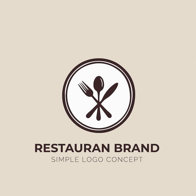 Vector concepto de logotipo de restaurante para empresa y marca