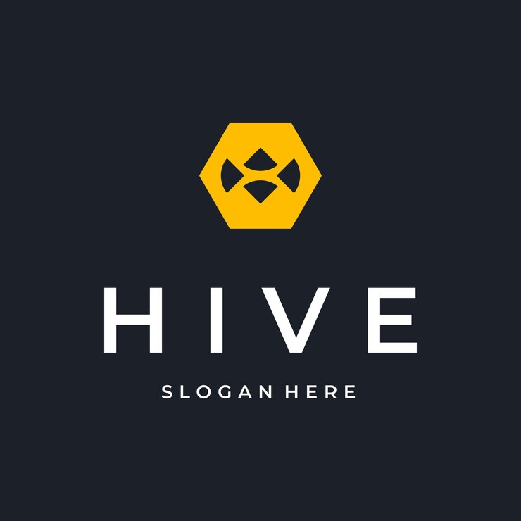 concepto de logotipo simple de colmena de abejas