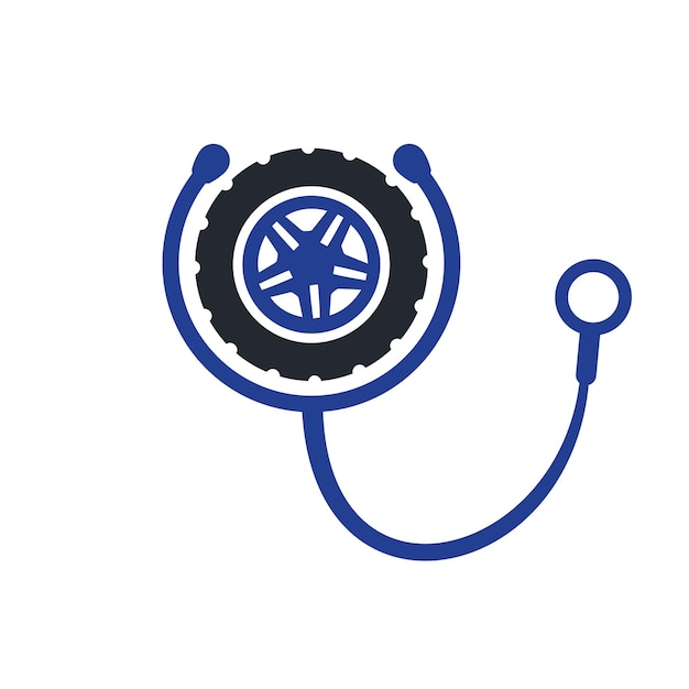 Concepto de logotipo de soporte y cuidado automotriz