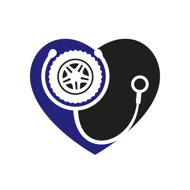 Concepto de logotipo de soporte y cuidado automotriz