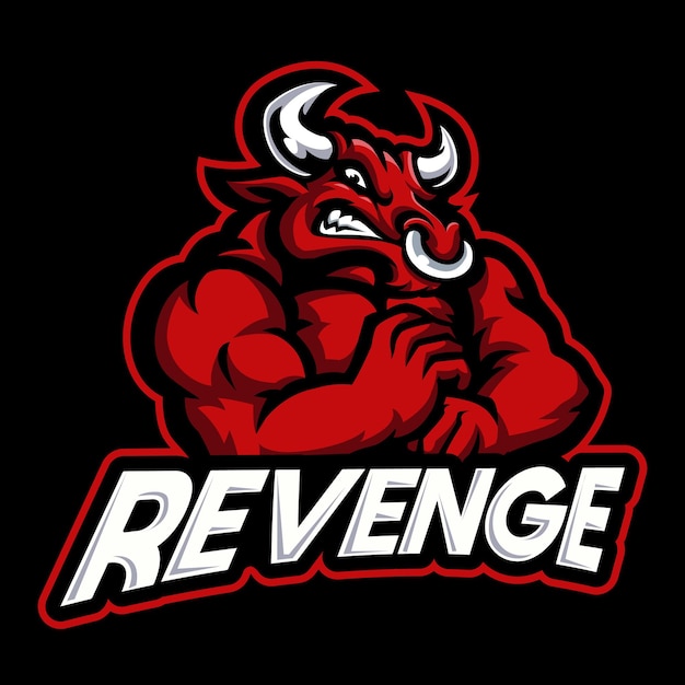 El concepto del logotipo de Strong Revenge Bull