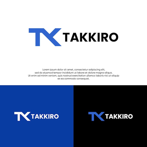 Concepto del logotipo de TK