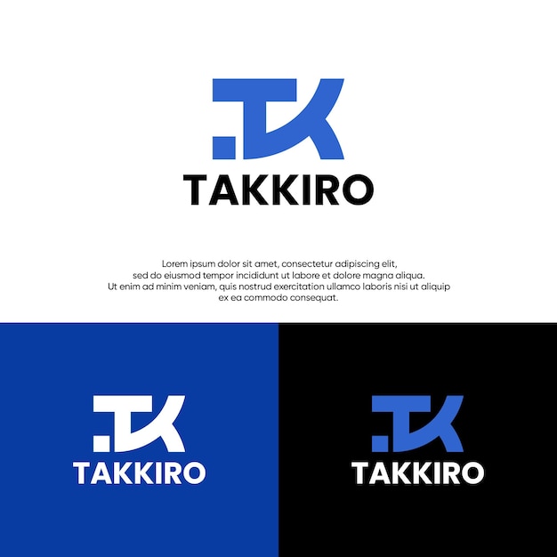 Concepto del logotipo de TK