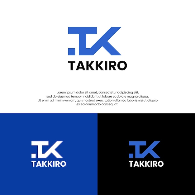 Concepto del logotipo de TK