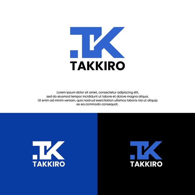 Concepto del logotipo de TK