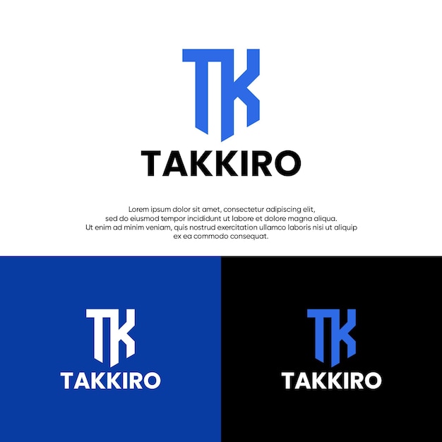 Concepto del logotipo de TK