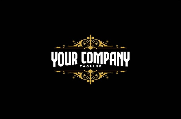 CONCEPTO DE LOGOTIPO VECTOR DE LUJO EN COLOR ORO