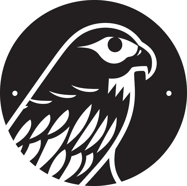 Concepto Logotipo Vector Negro Predator Hawk Idea Logotipo Vector Negro Predator Hawk