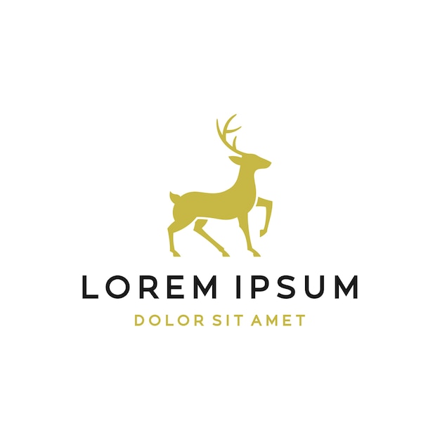 Concepto de logotipo de venado