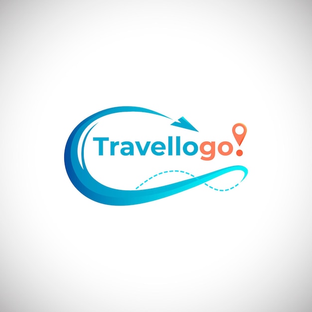 Vector concepto de logotipo de viaje detallado