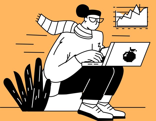 Concepto de lugar de trabajo sostenible Personajes que trabajan juntos en una oficina respetuosa con el medio ambiente