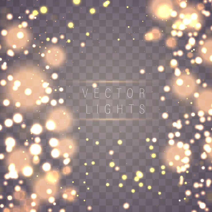 Vector concepto mágico resumen desenfocado circular lujo oro oro brillo bokeh luces de fondo. plantilla de diseño de recursos gráficos. ilustración.