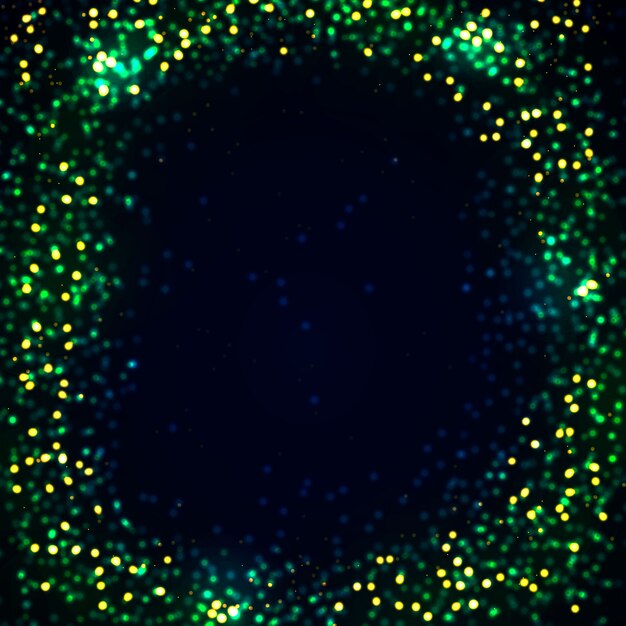 Concepto mágico Resumen desenfocado circular oro lujo oro brillo bokeh luces de fondo