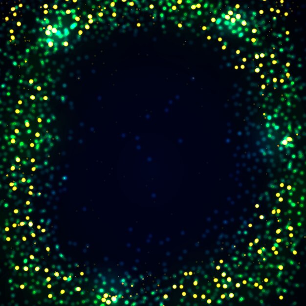 Concepto mágico resumen desenfocado circular oro lujo oro brillo bokeh luces de fondo