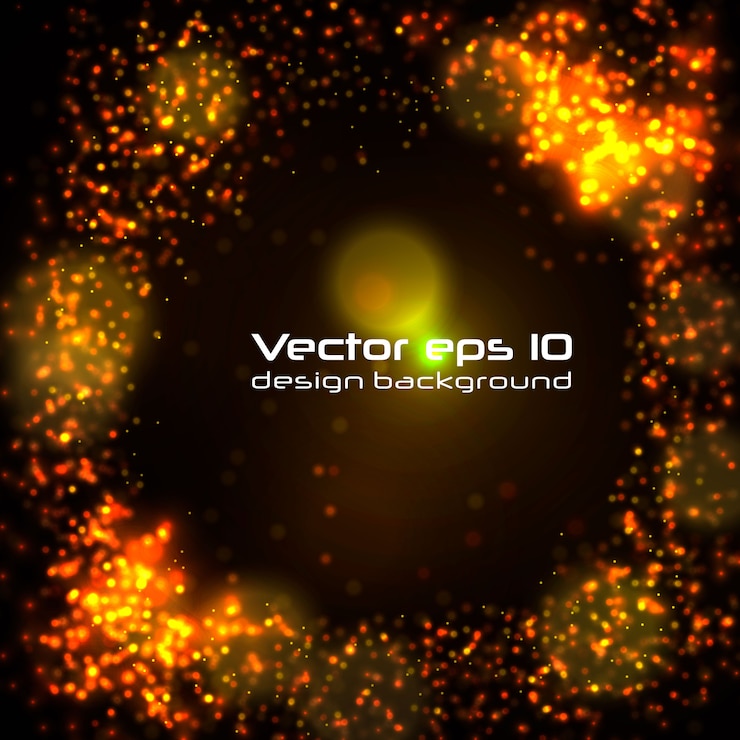 Vector concepto mágico resumen desenfocado circular oro lujo oro brillo bokeh luces de fondo