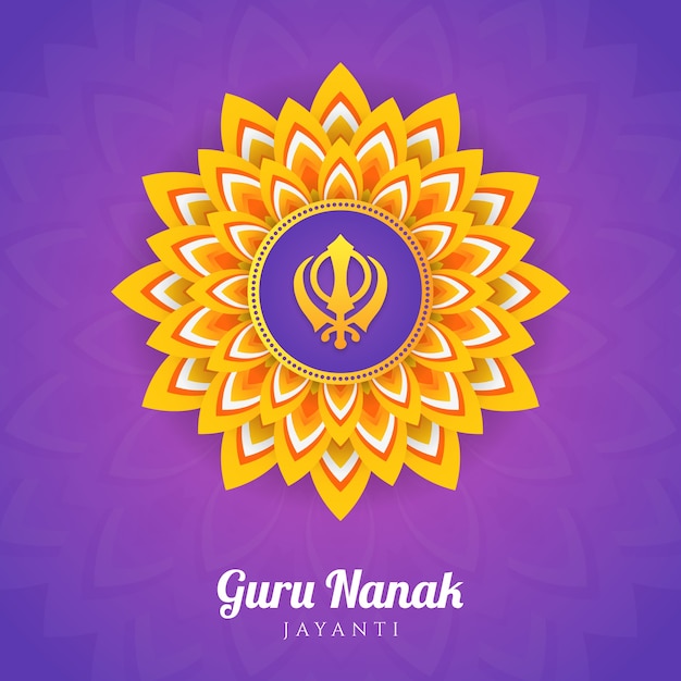 Concepto de mandala guru nanak