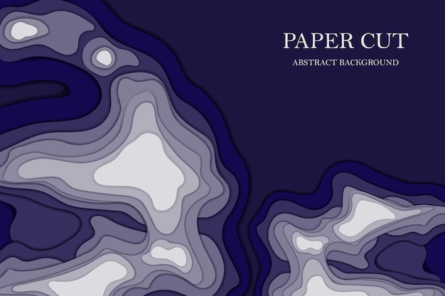 Concepto de mapa topográfico o diseño de corte de papel de capas de origami suave