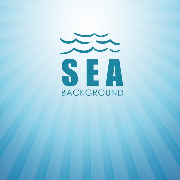Concepto de mar con diseño de icono