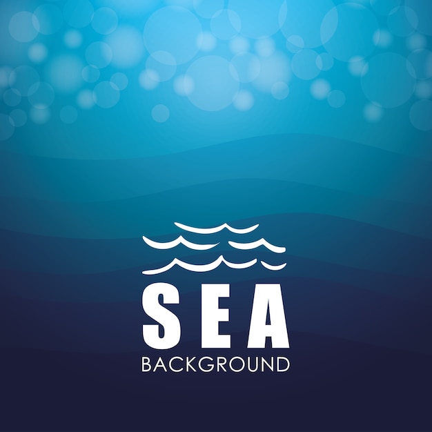 Concepto de mar con diseño de icono