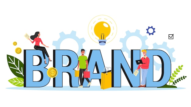 Concepto de marca. Único de una empresa