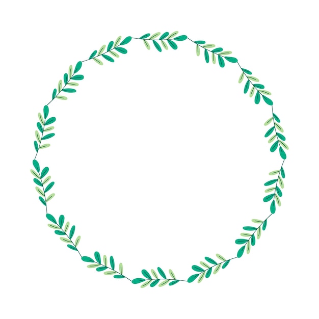 concepto de marco floral de primavera dibujado a mano por vector