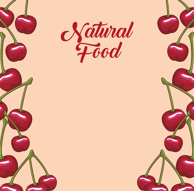 Concepto de marco de frutas naturales