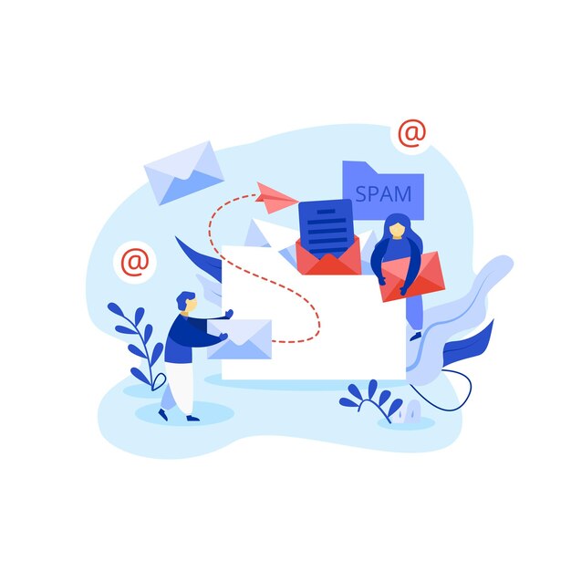 Concepto de marketing de servicios de correo