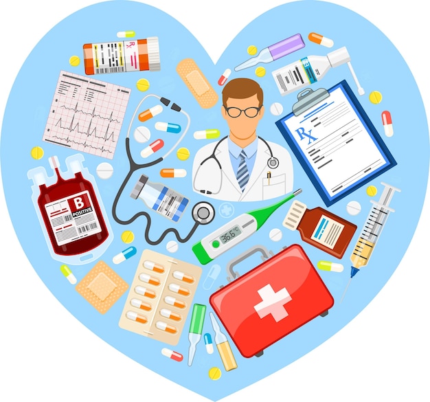Concepto de medicina y salud. | Vector Premium