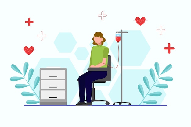 Concepto médico Ilustración vectorial plana de colores aislada