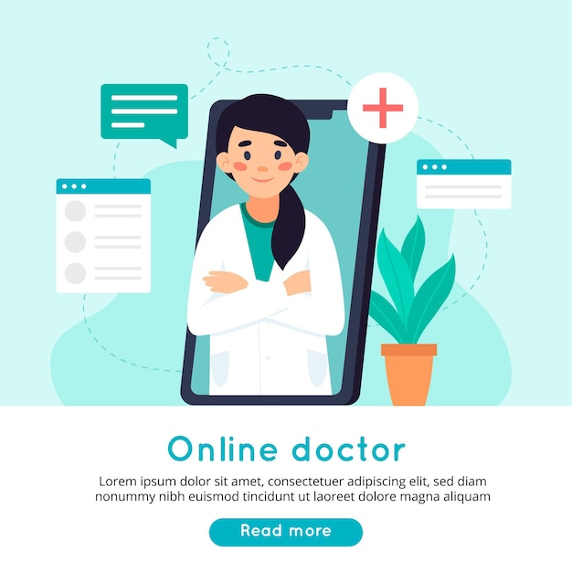 Concepto de médico online