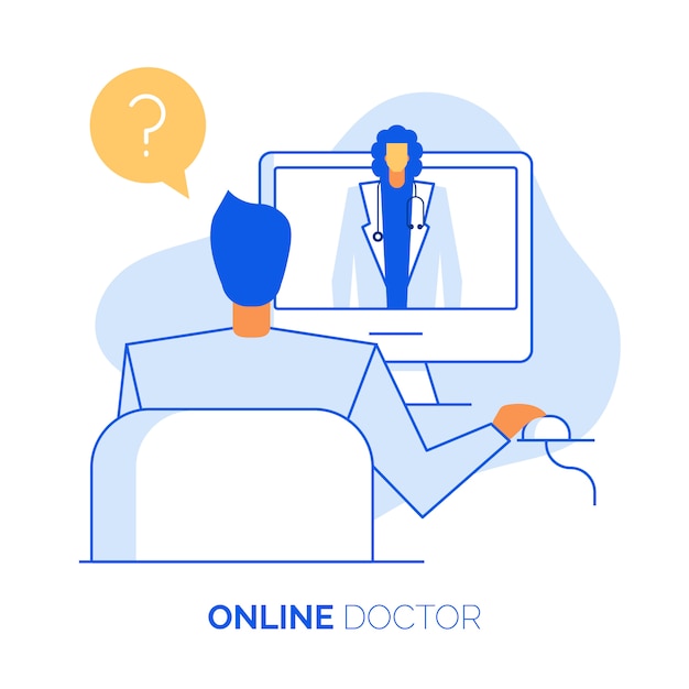Concepto de médico online