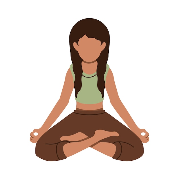 Concepto de meditación con diseño plano