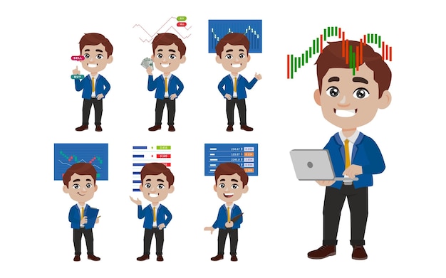 Concepto de mercado de valores con personas