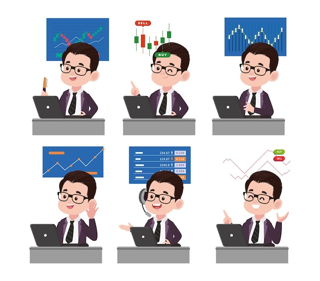 Concepto de mercado de valores con personas