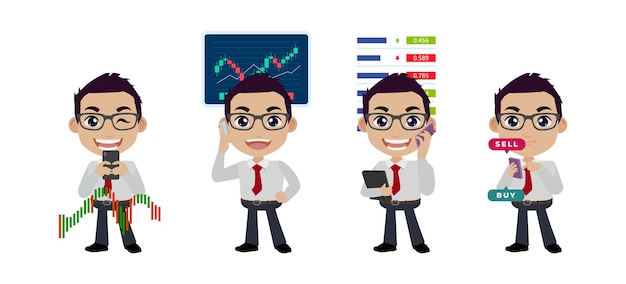 Concepto de mercado de valores con personas