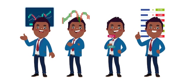 Concepto de mercado de valores con personas