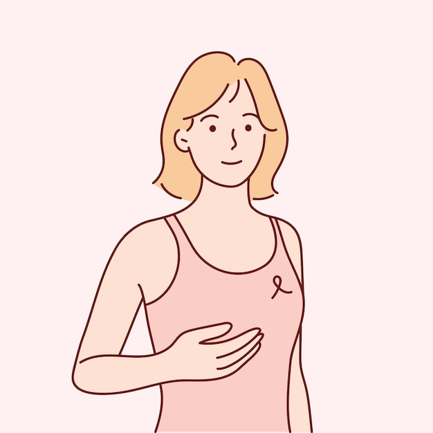 El concepto del mes de concienciación sobre el cáncer de mama es el examen de quistes o tumores mamarios.