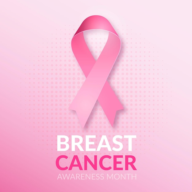 Concepto del mes de concienciación sobre el cáncer de mama