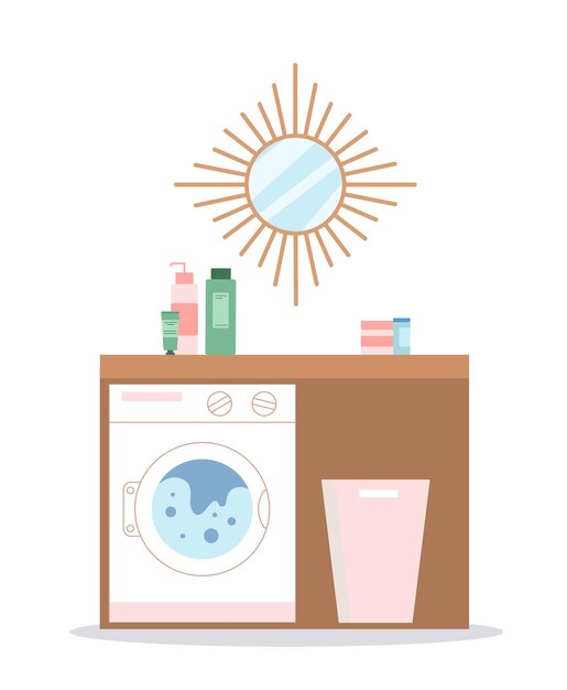 Concepto de mesa de baño