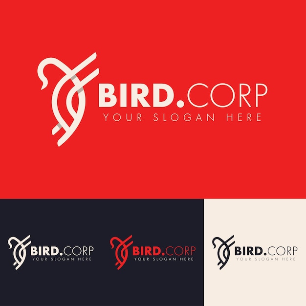 concepto mínimo de logotipo de pájaro simple