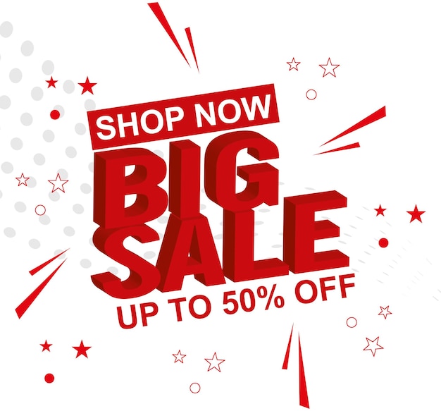 Concepto moderno de banner de big sale