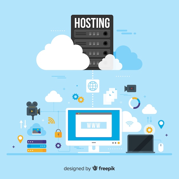 Concepto moderno de data hosting