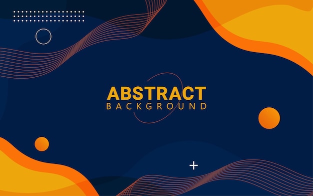 Concepto moderno de fondo abstracto en combinación azul y naranja