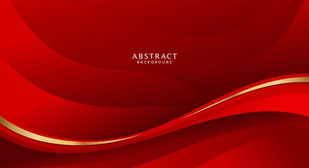 Concepto moderno de fondo rojo y dorado de lujo abstracto